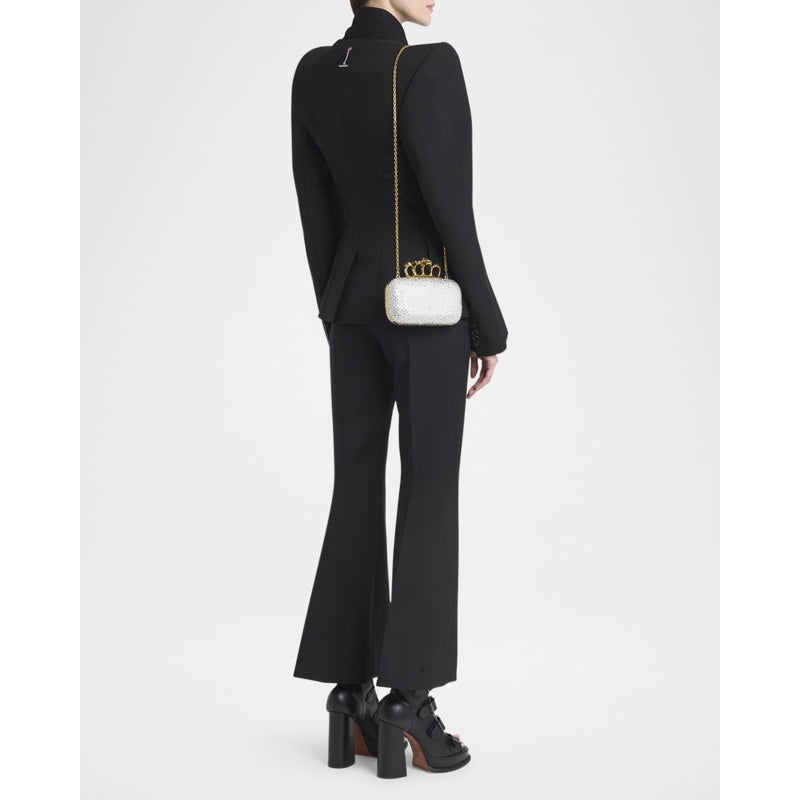 Bolsa Clutch Skull Four Ring Embellished