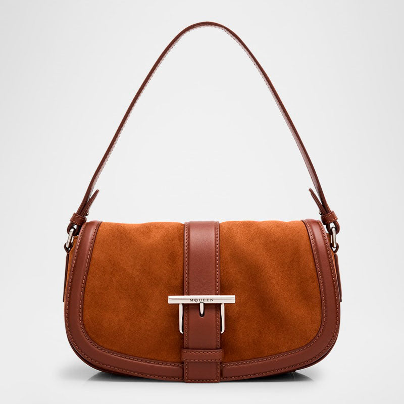 Bolsa Shoulder T-Bar Saddle Suede - Mercado de Luxo - O Maior E-Commerce de Bens, Produtos e Serviços de Luxo do Brasil.