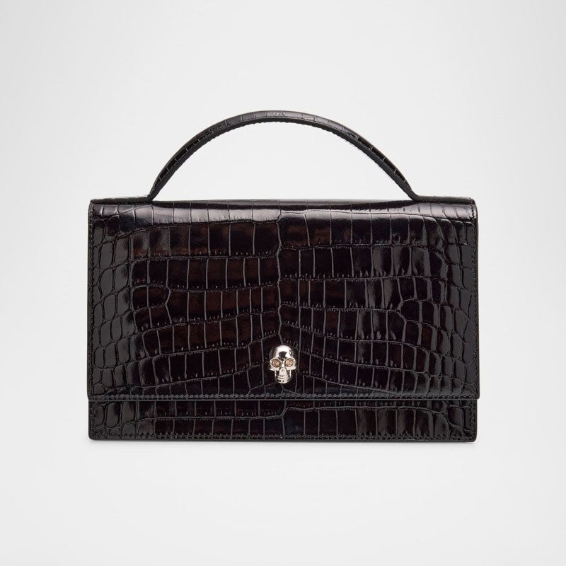 Bolsa Handle Medium Skull Croc-Embossed  - Mercado de Luxo - O Maior E-Commerce de Bens, Produtos e Serviços de Luxo do Brasil.