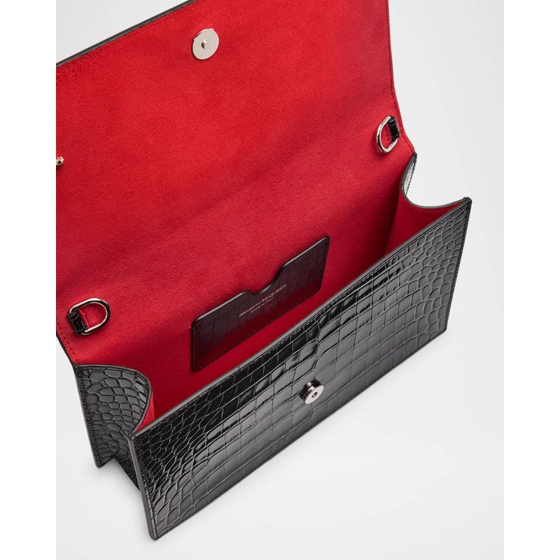 Bolsa Handle Medium Skull Croc-Embossed