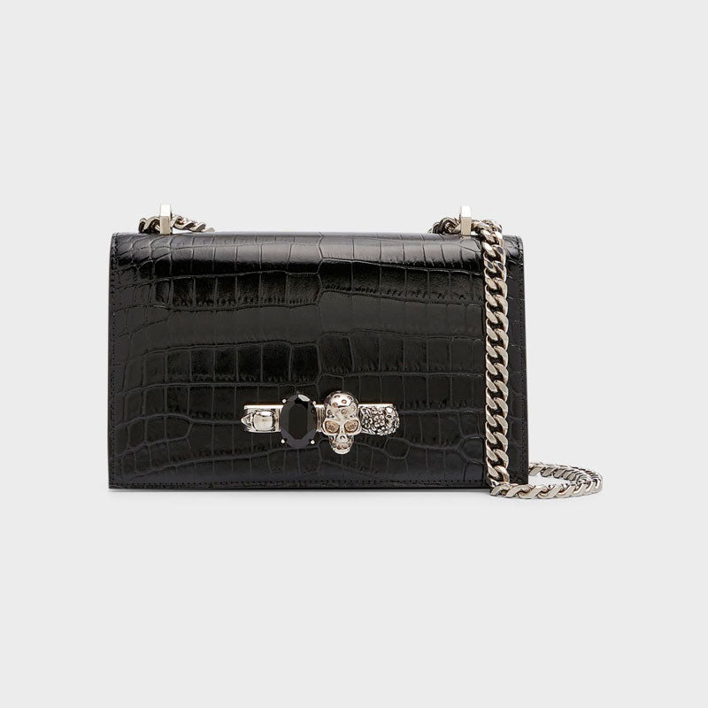Bolsa Shoulder Shiny Croc-Embossed Jeweled - Mercado de Luxo - O Maior E-Commerce de Bens, Produtos e Serviços de Luxo do Brasil.