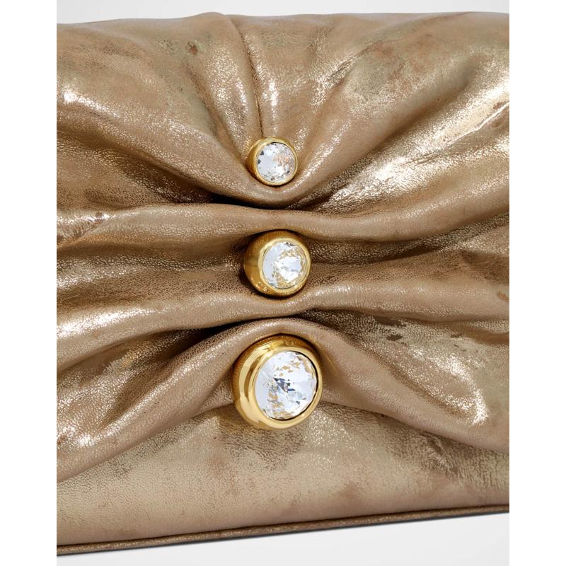 Bolsa Crossbody Molton Ruched Metallic