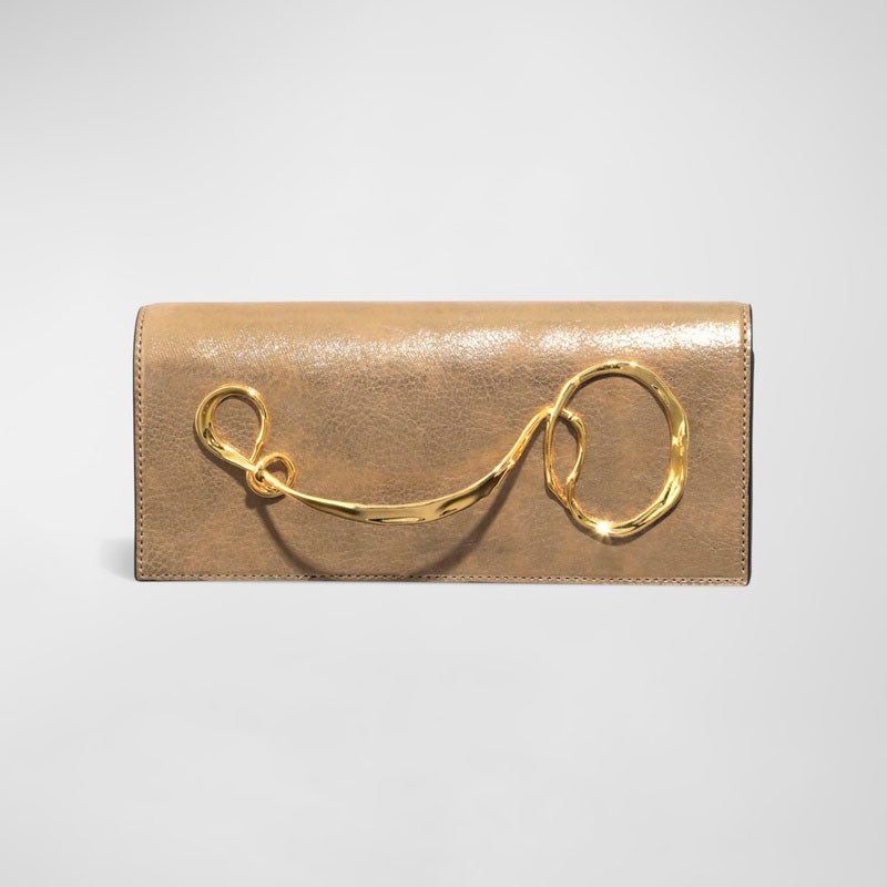 Bolsa Clutch Twisted Metallic - Mercado de Luxo - O Maior E-Commerce de Bens, Produtos e Serviços de Luxo do Brasil.