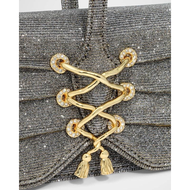Bolsa Wallet Lace-Up Glitter Wristlet
