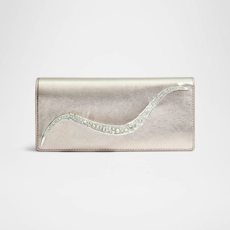Bolsa Clutch Crystal Curve Metallic - Mercado de Luxo - O Maior E-Commerce de Bens, Produtos e Serviços de Luxo do Brasil.
