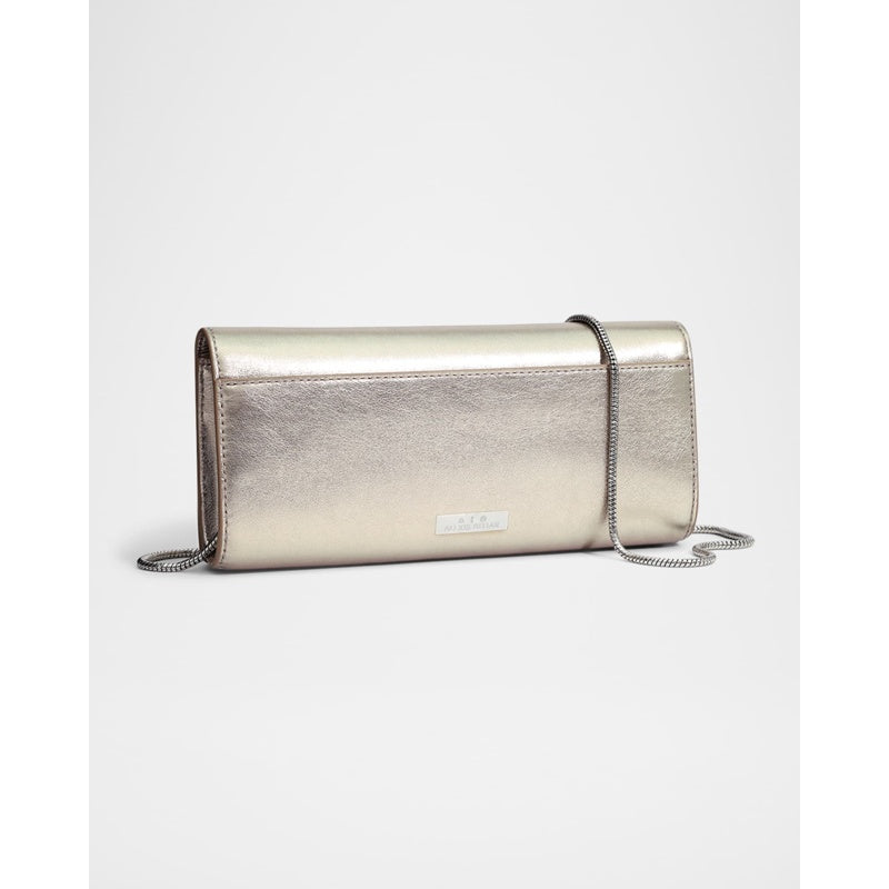 Bolsa Clutch Crystal Curve Metallic