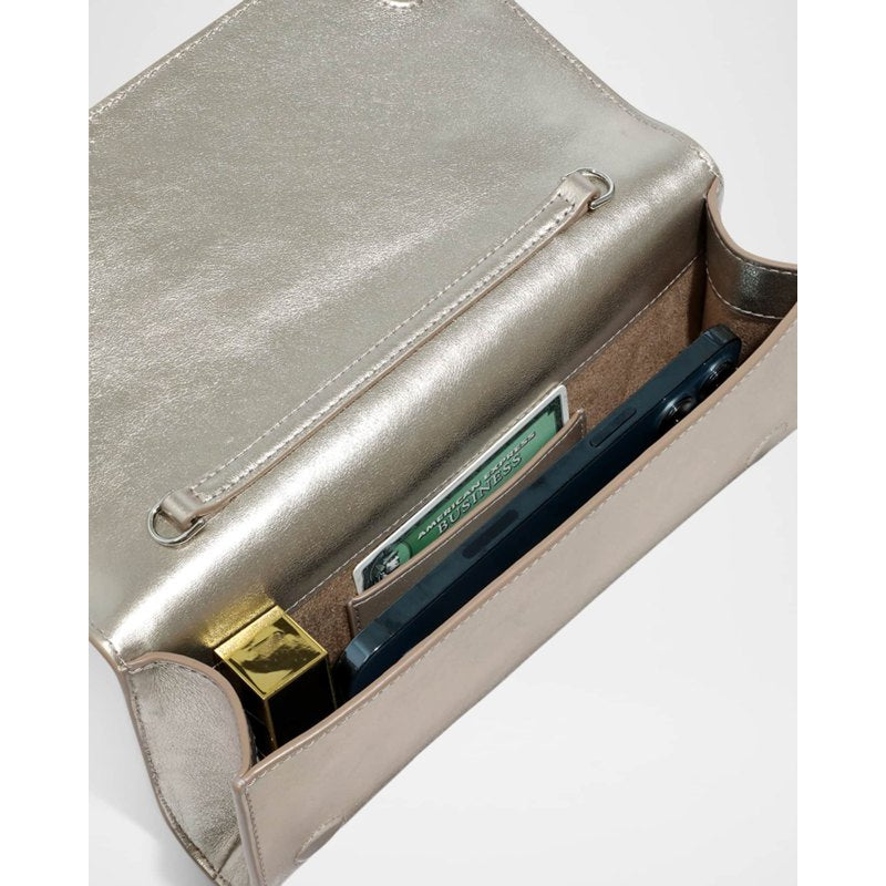Bolsa Clutch Crystal Curve Metallic