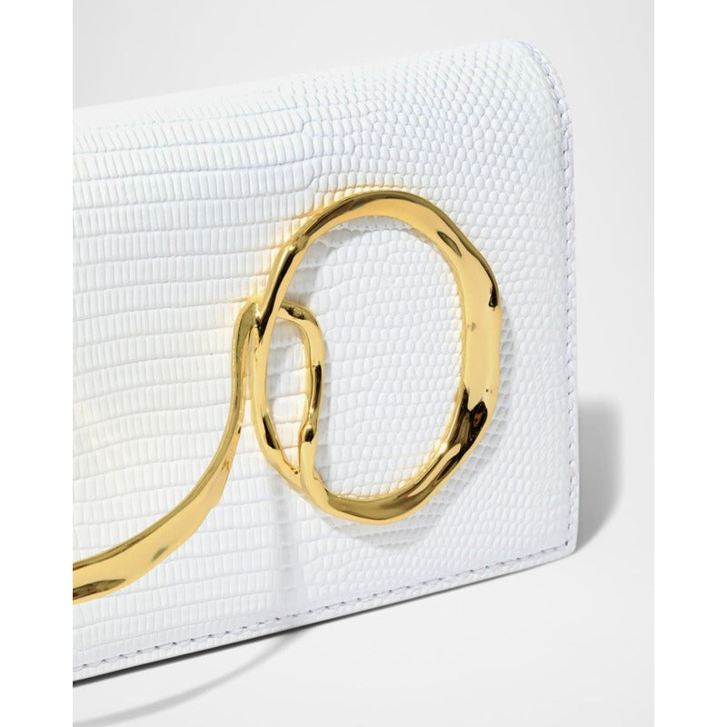 Bolsa Clutch Lizard-Embossed with Side