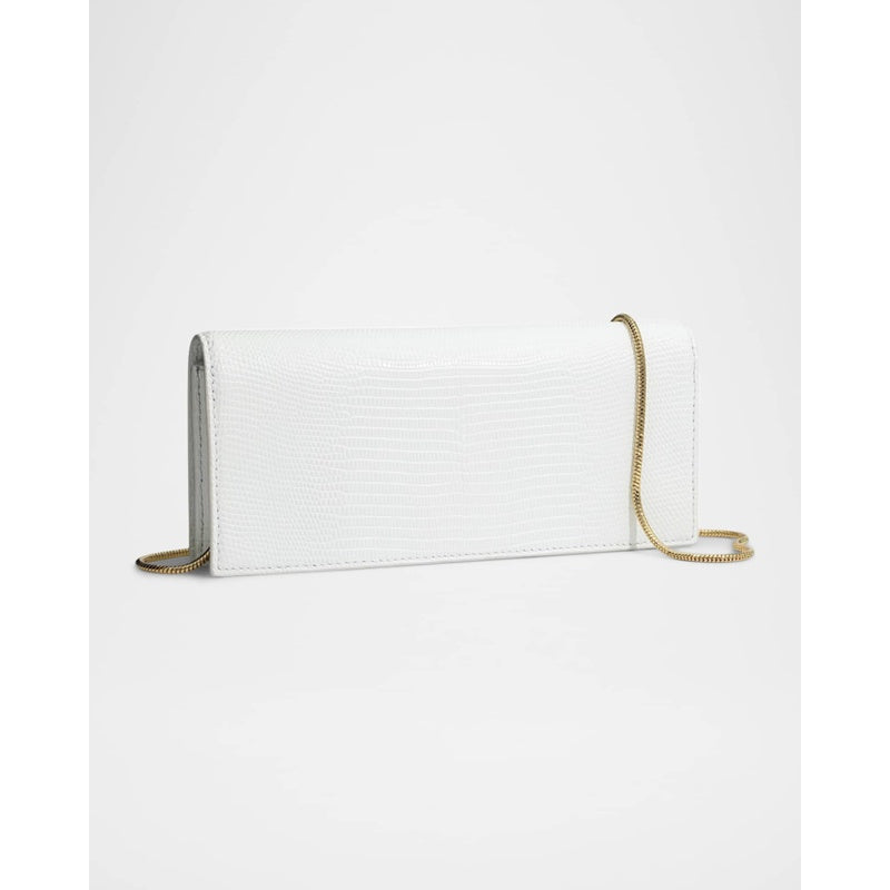 Bolsa Clutch Lizard-Embossed with Side