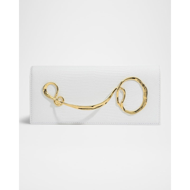 Bolsa Clutch Lizard-Embossed with Side