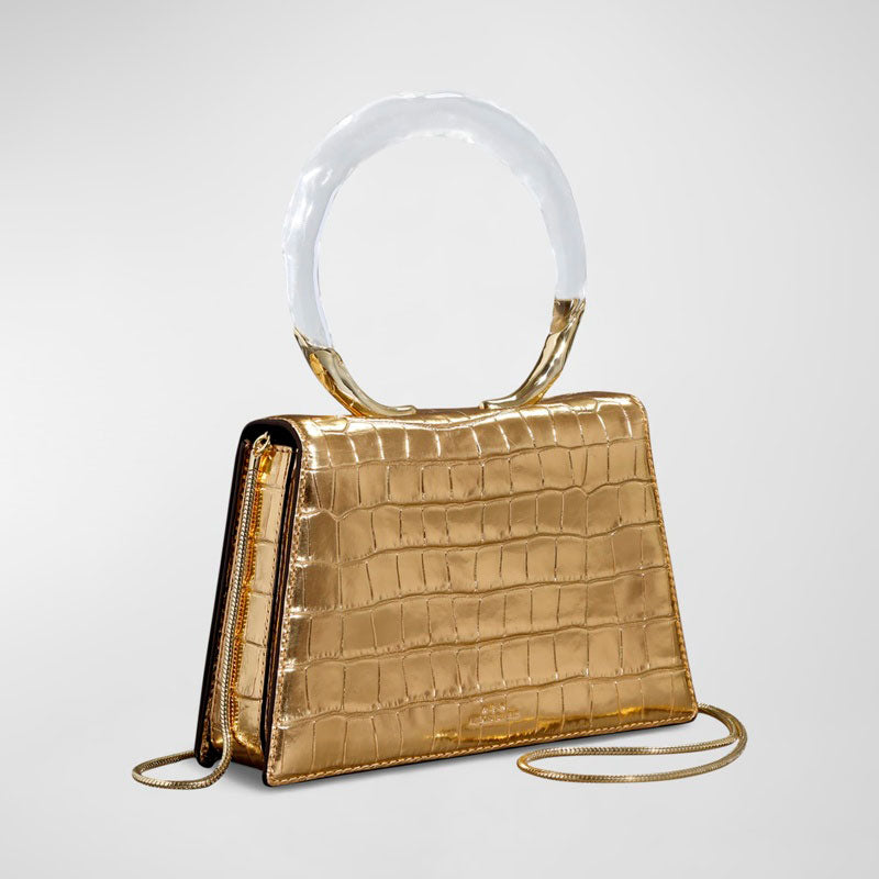 Bolsa Handle Lucite Quad Croc-Embossed  - Mercado de Luxo - O Maior E-Commerce de Bens, Produtos e Serviços de Luxo do Brasil.