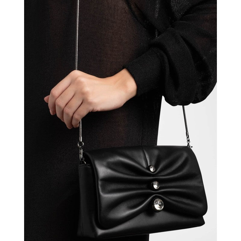 Bolsa Crossbody Molton Crystal Ruched
