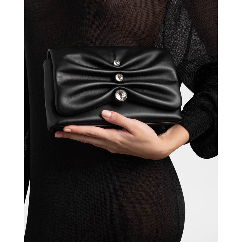 Bolsa Crossbody Molton Crystal Ruched