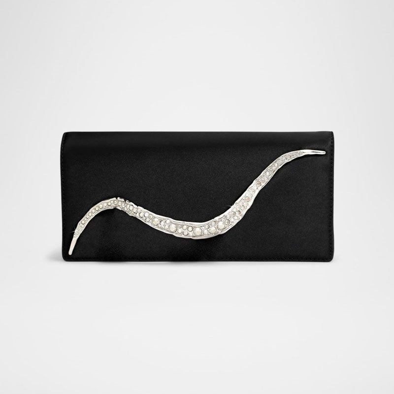 Bolsa Clutch Crystal Curve Recycled Satin - Mercado de Luxo - O Maior E-Commerce de Bens, Produtos e Serviços de Luxo do Brasil.