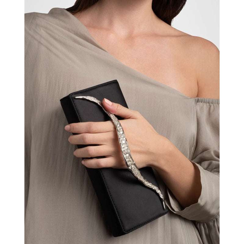 Bolsa Clutch Crystal Curve Recycled Satin