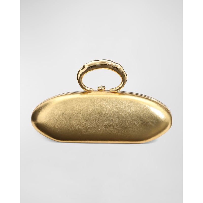 Bolsa Clutch Molten Gold Bullet Minaudiere - Gold