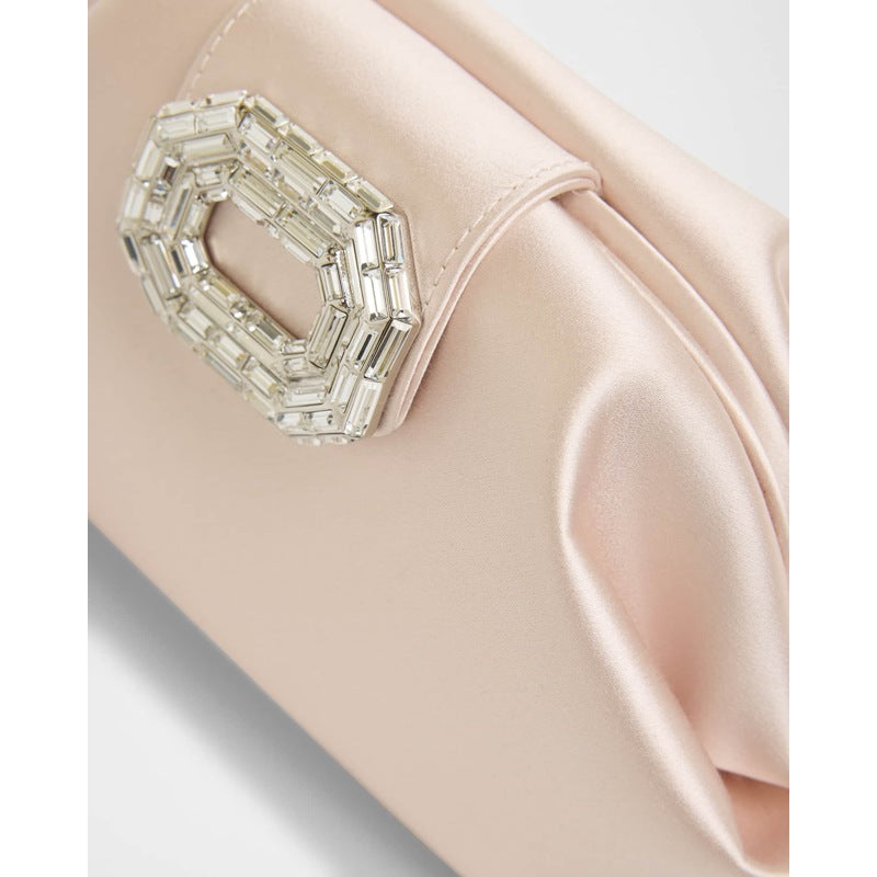 Bolsa Clutch Camelia Buckle Satin