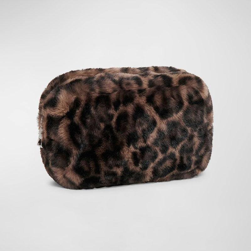 Bolsa Clutch Noor Leopard Faux Fur Pouch - Mercado de Luxo - O Maior E-Commerce de Bens, Produtos e Serviços de Luxo do Brasil.