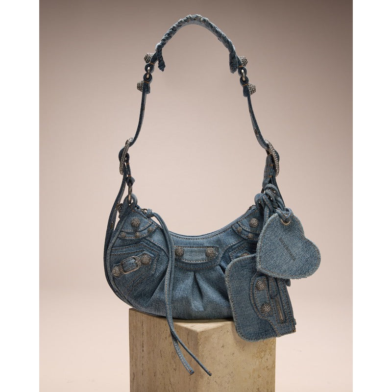 Bolsa Shoulder Le Cagole XS In Denim