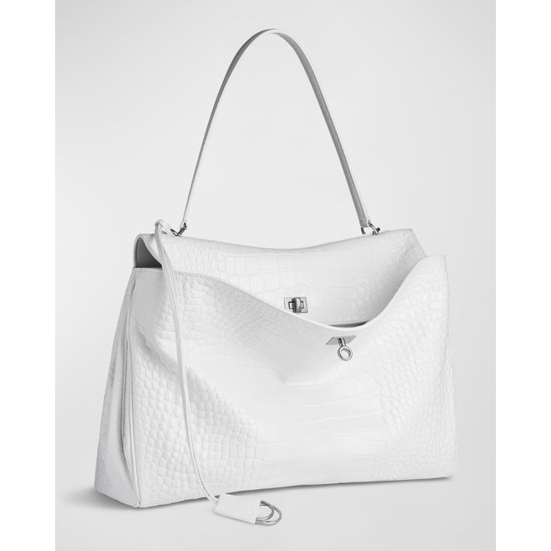 Bolsa Handle Rodeo Large Croc-Embossed