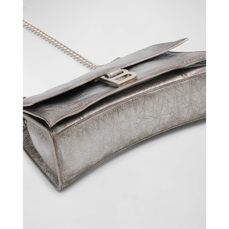 Bolsa Shoulder Crush Small Charms Metallic