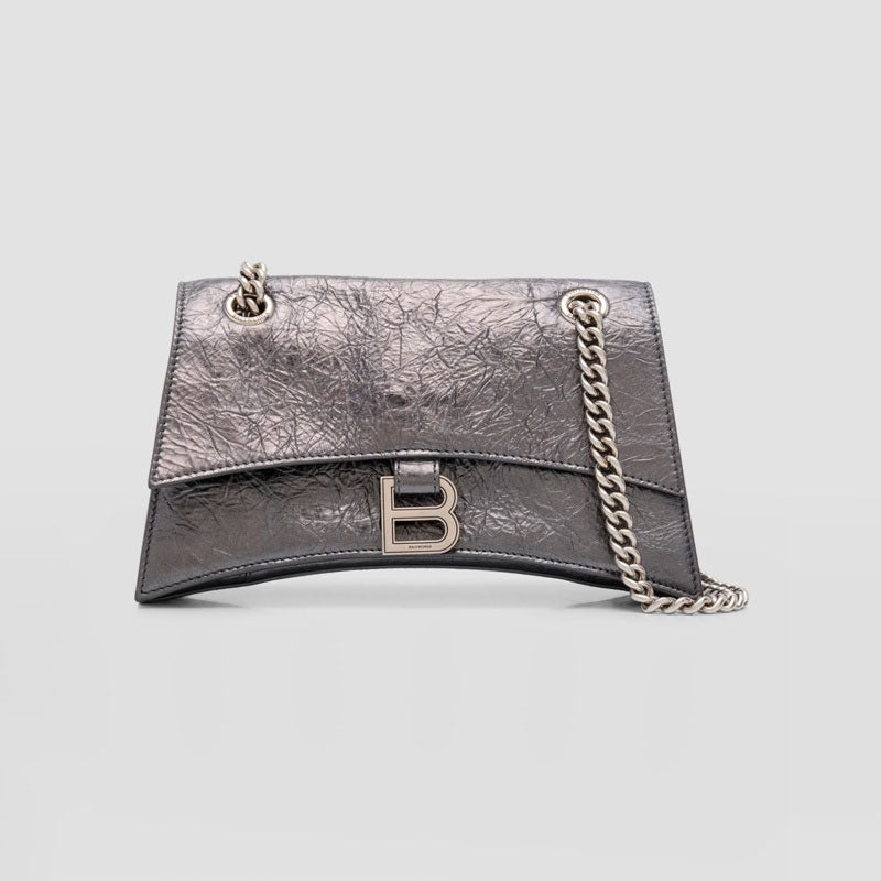 Bolsa Shoulder Crush Small Metallic Chain - Mercado de Luxo - O Maior E-Commerce de Bens, Produtos e Serviços de Luxo do Brasil.