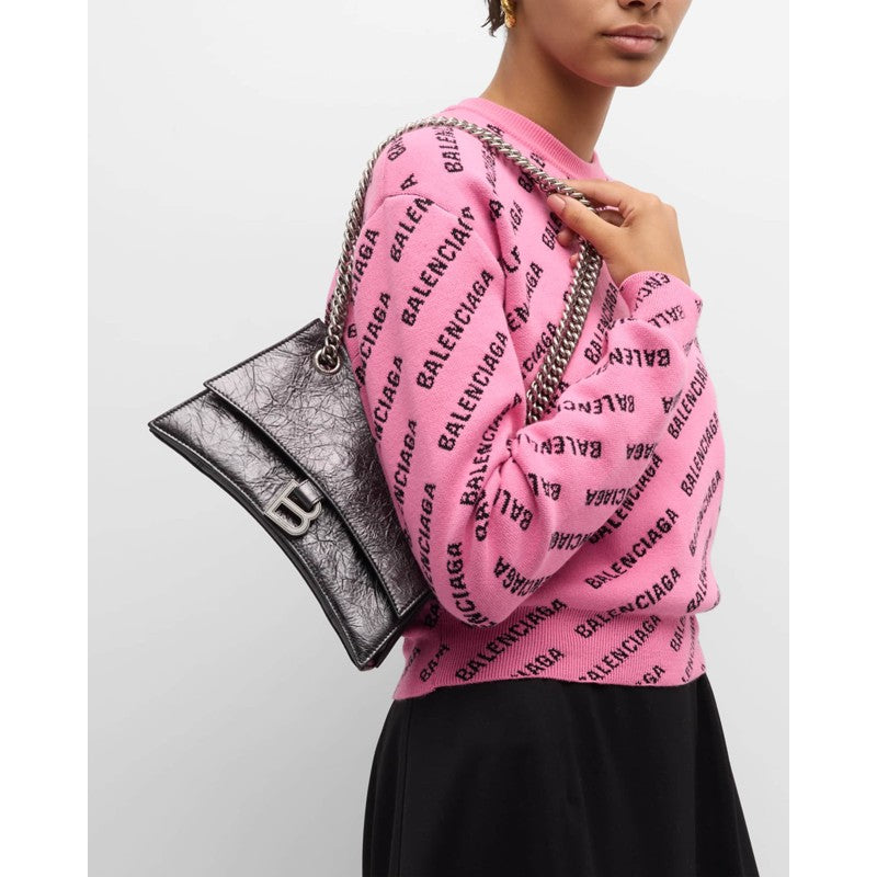 Bolsa Shoulder Crush Small Metallic Chain