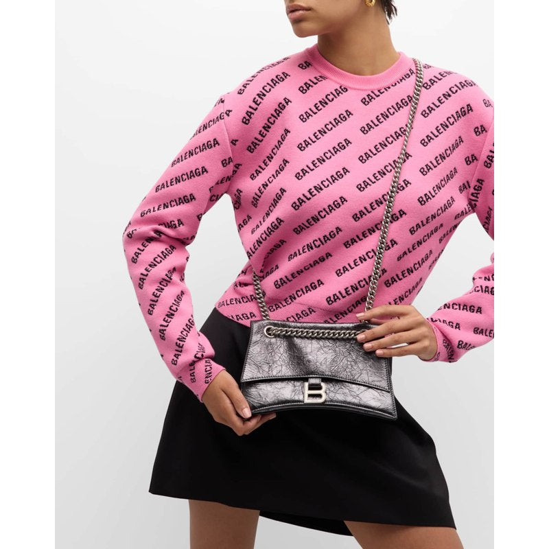 Bolsa Shoulder Crush Small Metallic Chain