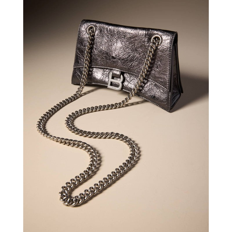 Bolsa Shoulder Crush Small Metallic Chain
