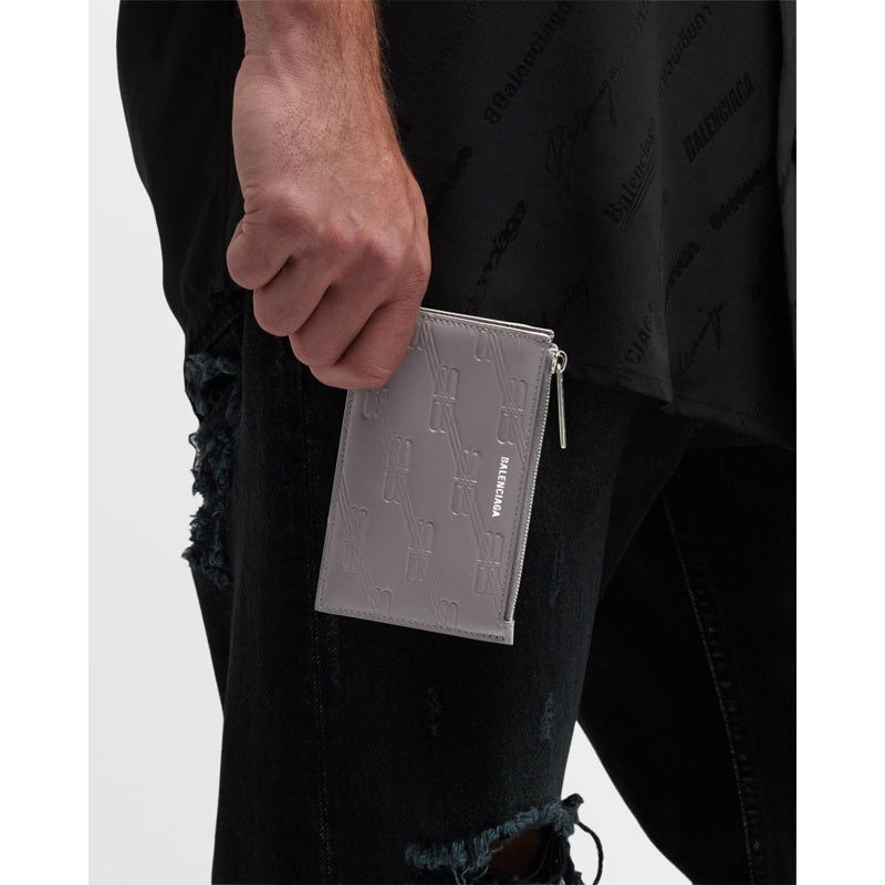 Bolsa Wallet BB Monogram Embossed Zip