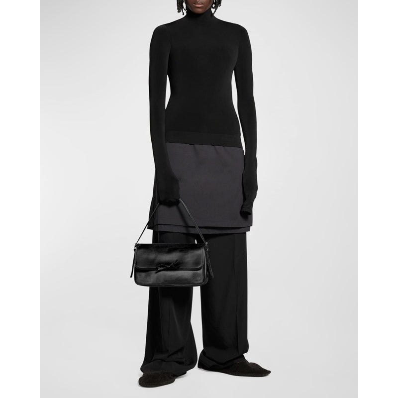Bolsa Shoulder Leopolda Distressed Satin Pochette