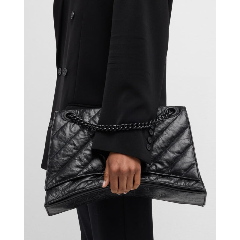 Bolsa Shoulder Crush Large Chain Quilted