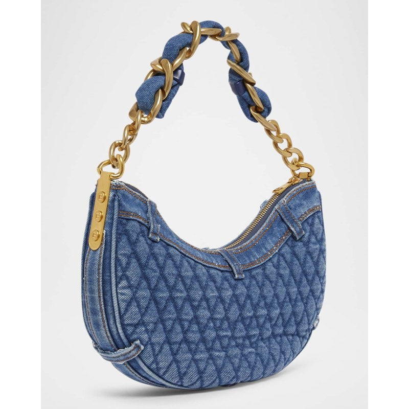 Bolsa Shoulder 1945 Moon in Grid Quilted Denim