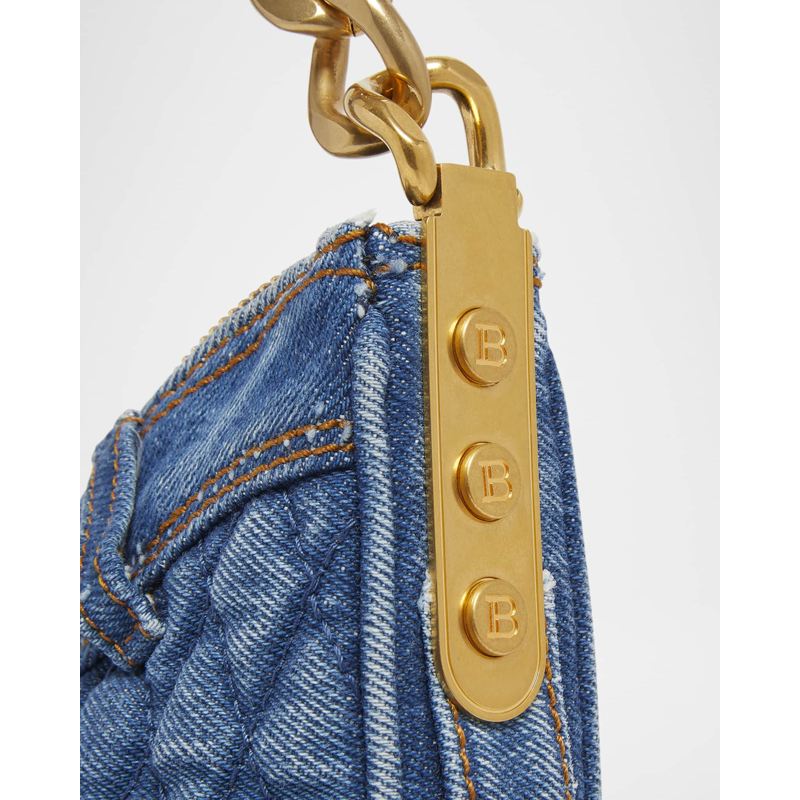 Bolsa Shoulder 1945 Moon in Grid Quilted Denim