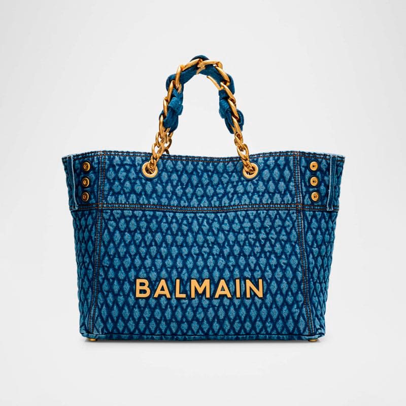 Bolsa Shopper 1945 in Grid Quilted Denim - Mercado de Luxo - O Maior E-Commerce de Bens, Produtos e Serviços de Luxo do Brasil.