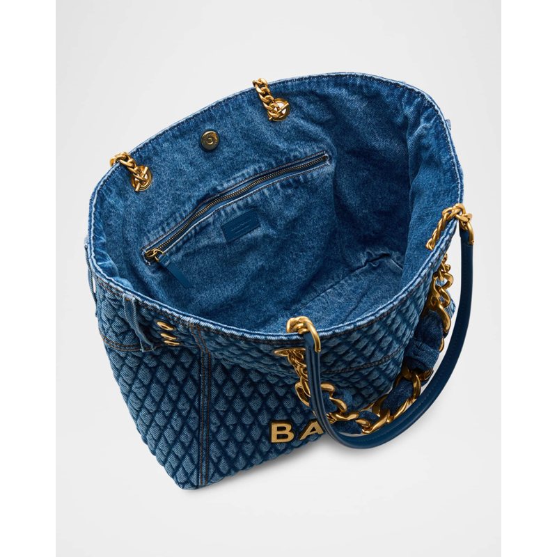 Bolsa Shopper 1945 in Grid Quilted Denim