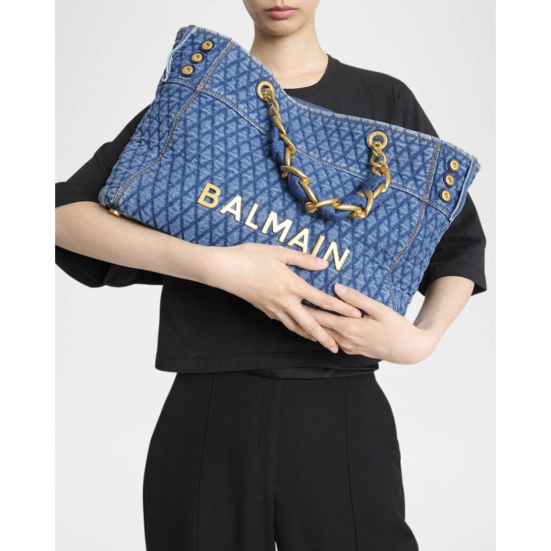 Bolsa Shopper 1945 in Grid Quilted Denim
