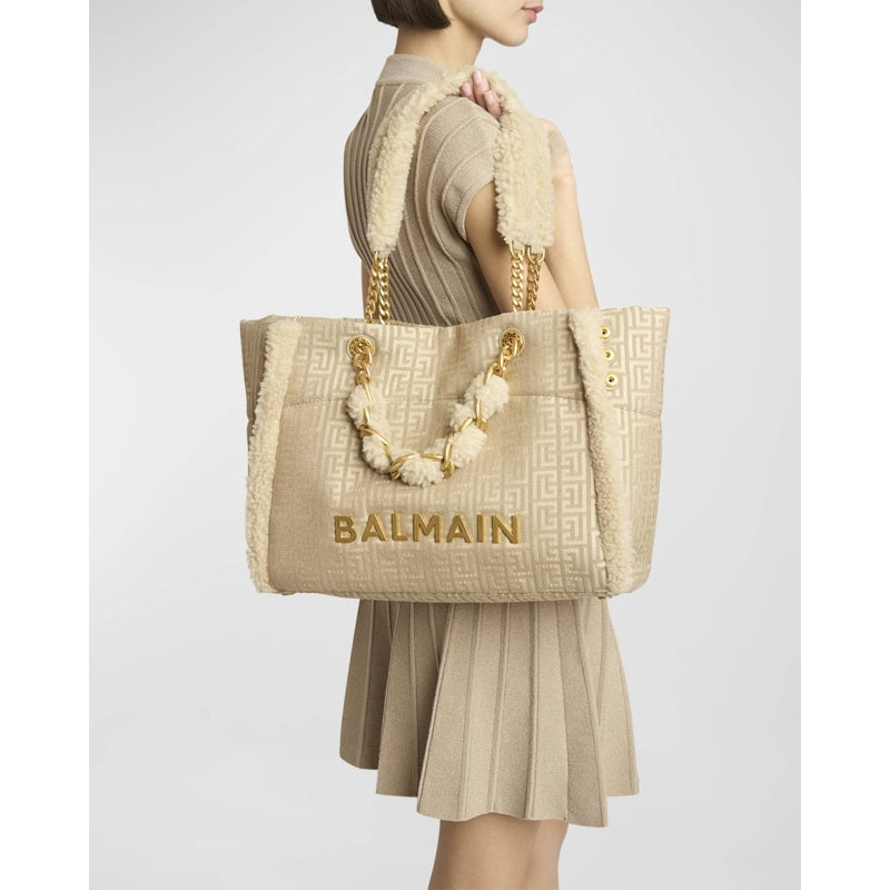 Bolsa Shopper 1945 Soft Cabas In Jacquard With Shearling