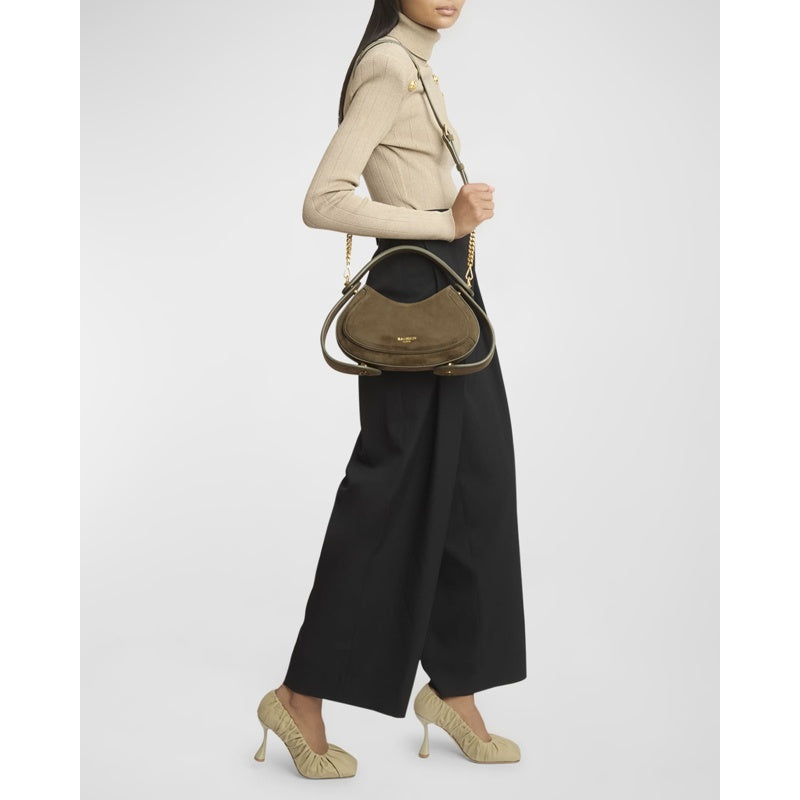 Bolsa Handle Jolie Madame Medium  in Suede