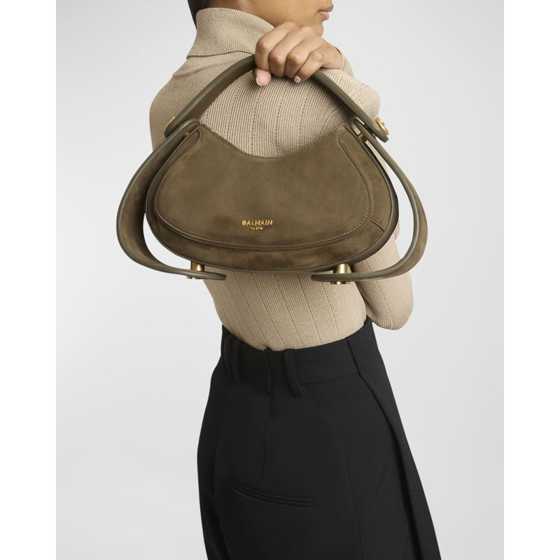 Bolsa Handle Jolie Madame Medium  in Suede