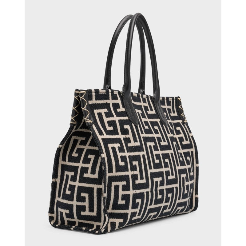Bolsa Shopper B Army Medium in Monogram Jacquard