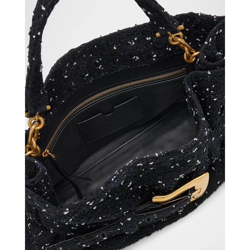 Bolsa Shoulder Anthem Medium Buckle in Tweed