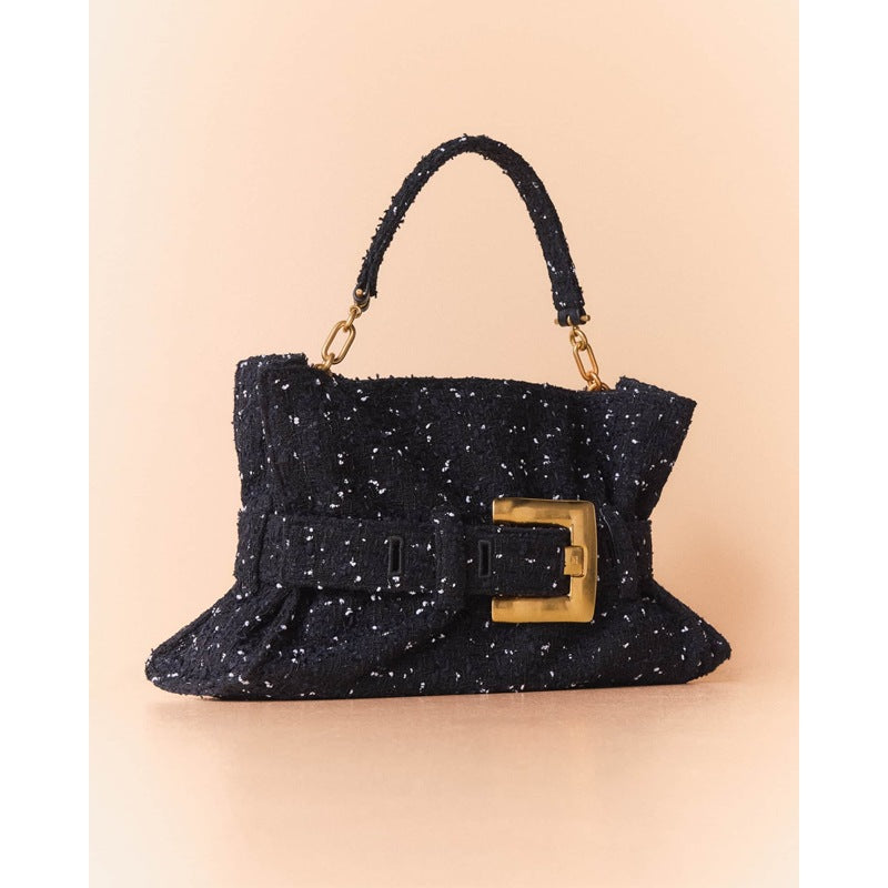 Bolsa Shoulder Anthem Medium Buckle in Tweed