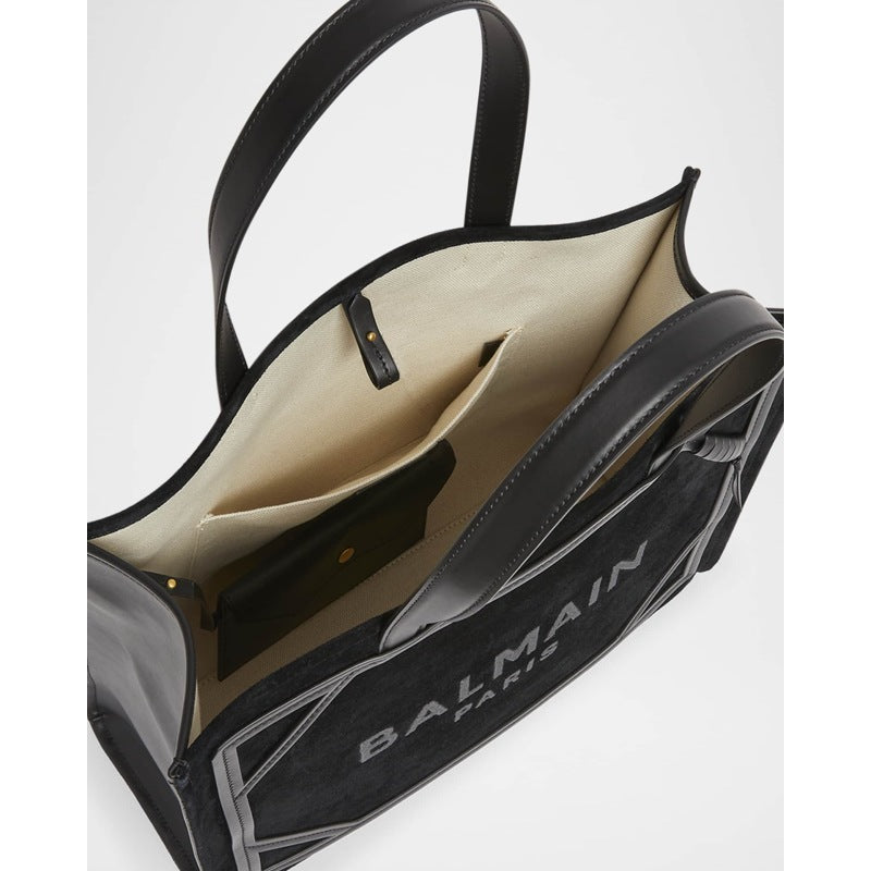 Bolsa Shopper B Army Medium in Suede