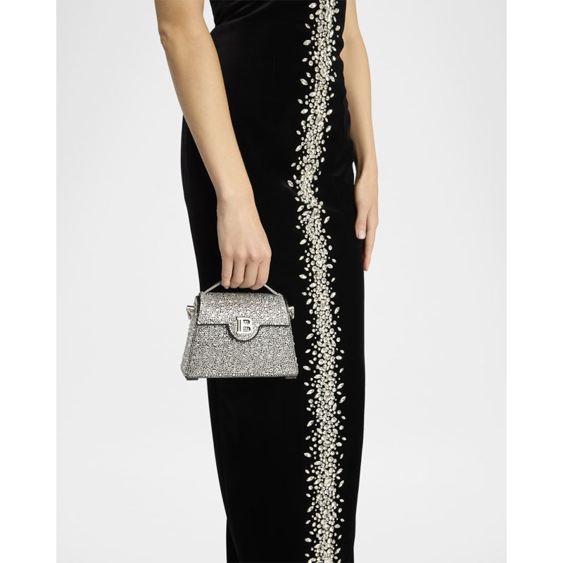 Bolsa Handle B Buzz Dynasty Small  in Strass Suede