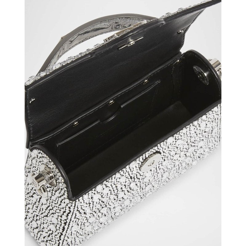 Bolsa Handle B Buzz Dynasty Small  in Strass Suede