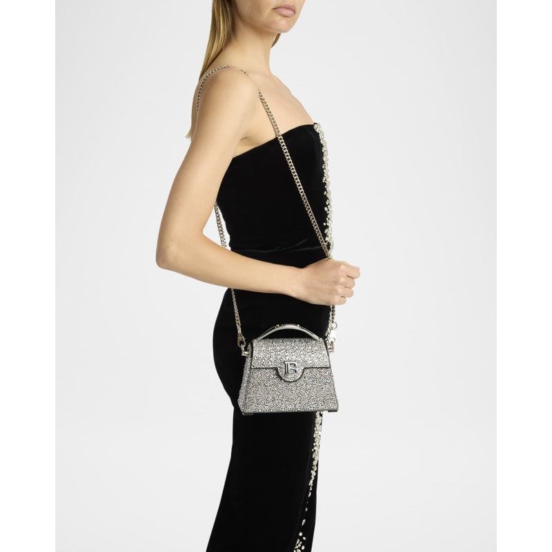 Bolsa Handle B Buzz Dynasty Small  in Strass Suede