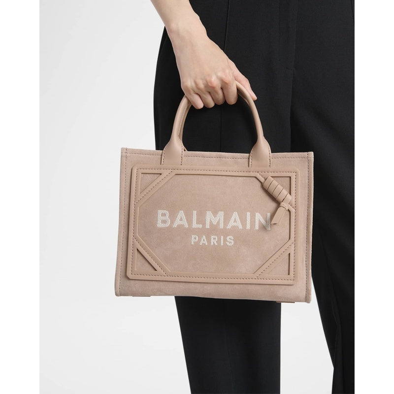 Bolsa Shopper B Army Small in Suede