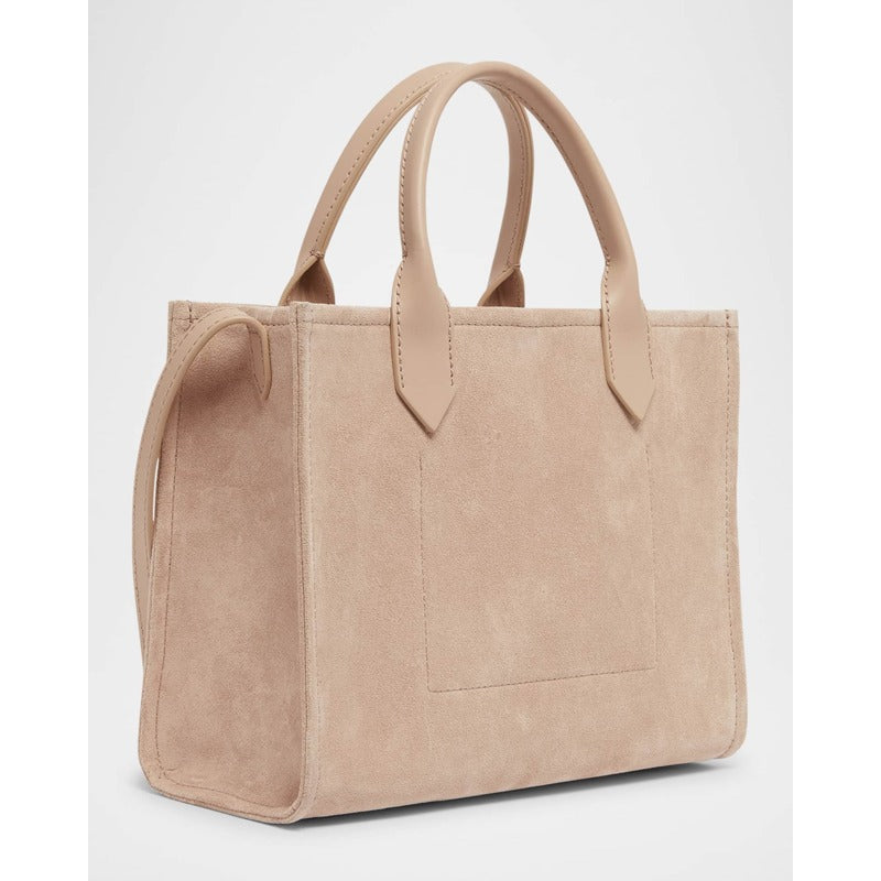 Bolsa Shopper B Army Small in Suede