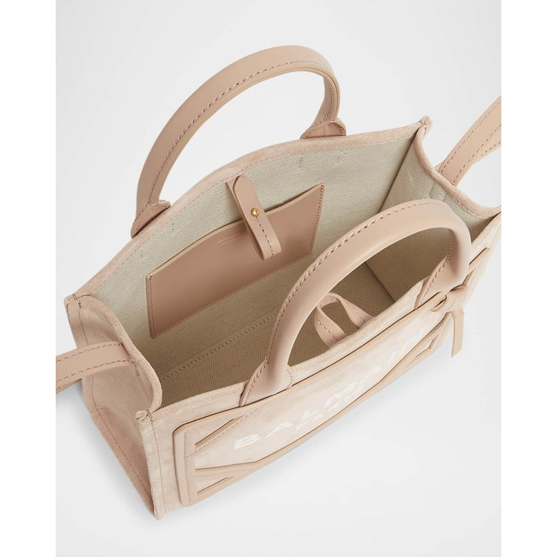Bolsa Shopper B Army Small in Suede